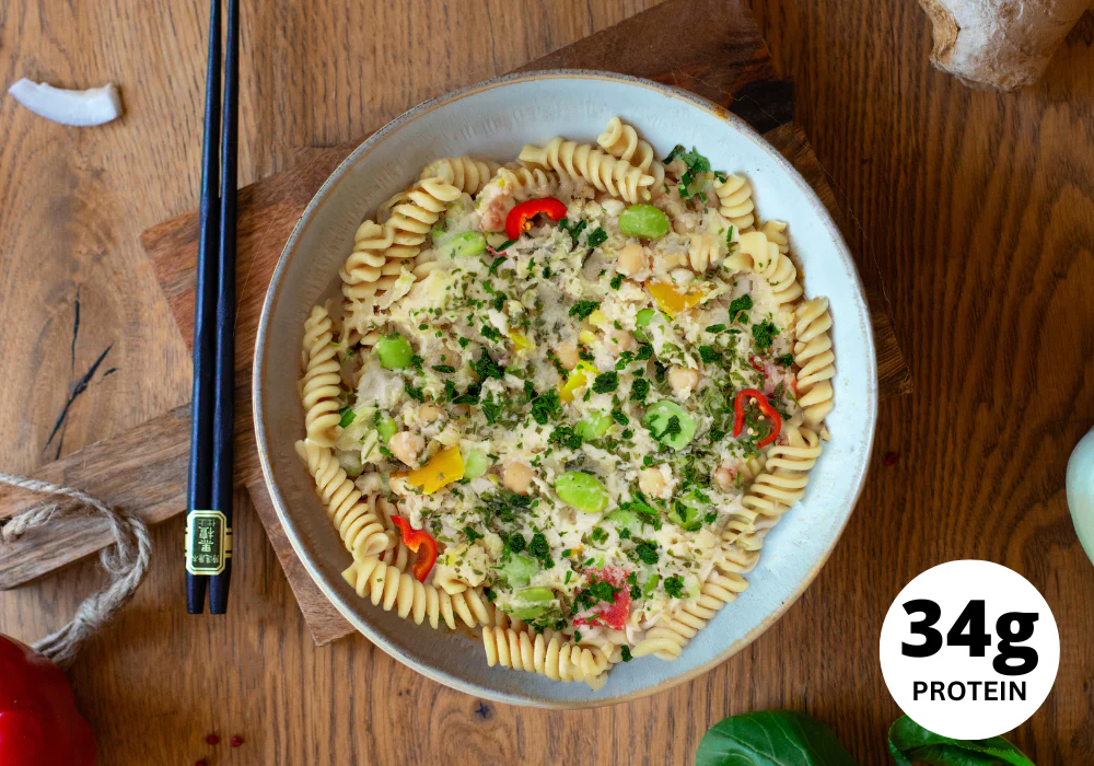 CH: Protein Fusilli mit Zitronengras-Sauce
